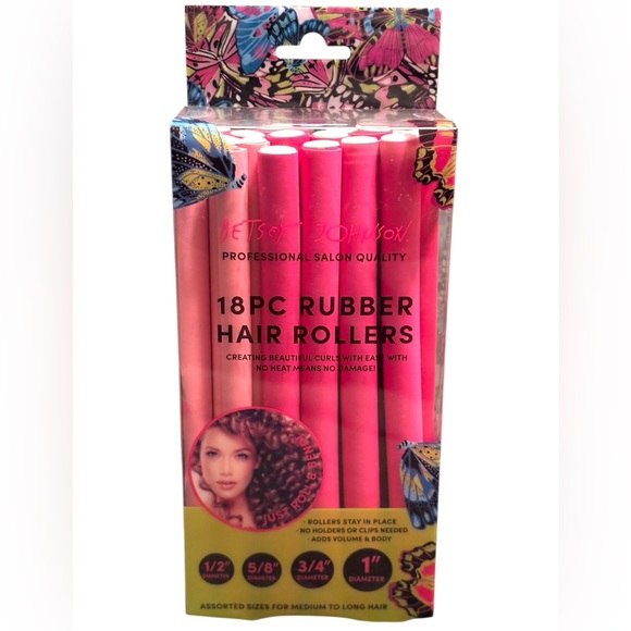 Betsey Johnson Other - NWT•Betsey Johnson 18PC Pink Rubber Hair Rollers